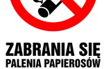 zakaz palenia papierosów