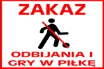 zakaz gry w piłkę